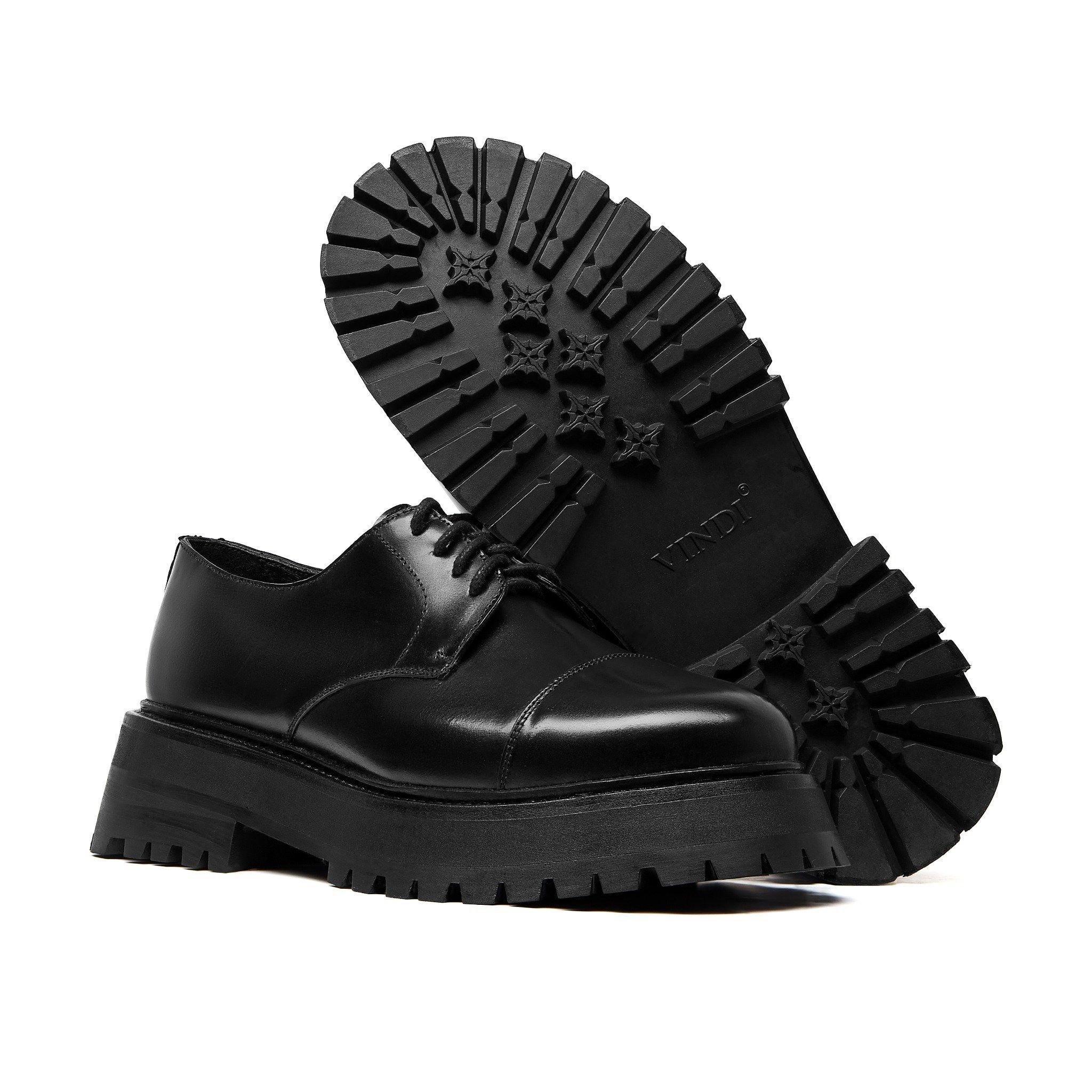 WHITE LABEL - BREAD - CHUNKY DERBY SHOES - BLACK BOXCALF - ĐẶT ĐÓNG 3 WHITE LABEL - BREAD - CHUNKY DERBY SHOES - BLACK BOXCALF - ĐẶT ĐÓNG