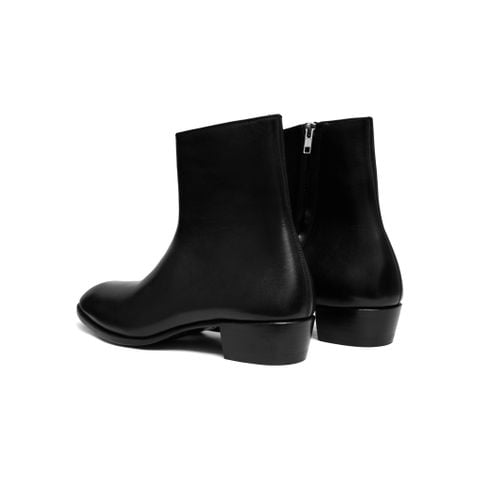 WHITE LABEL- LAUREN - GIÀY BOOT CÓ ZIP MŨI TRÒN GÓT 40MM - ĐẶT ĐÓNG