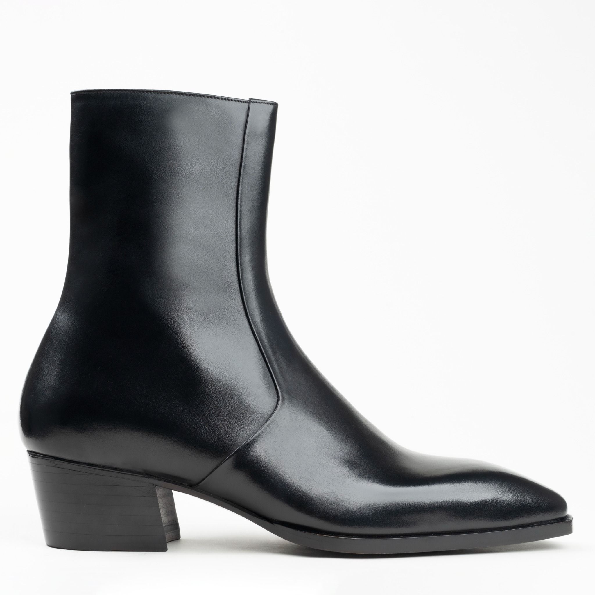 BLUE LABEL - ZIP21 - GIÀY BOOT CÓ ZIP CONG ĐẾ DA BÒ ITALY (Ý) CAO CẤP - ĐẶT ĐÓNG