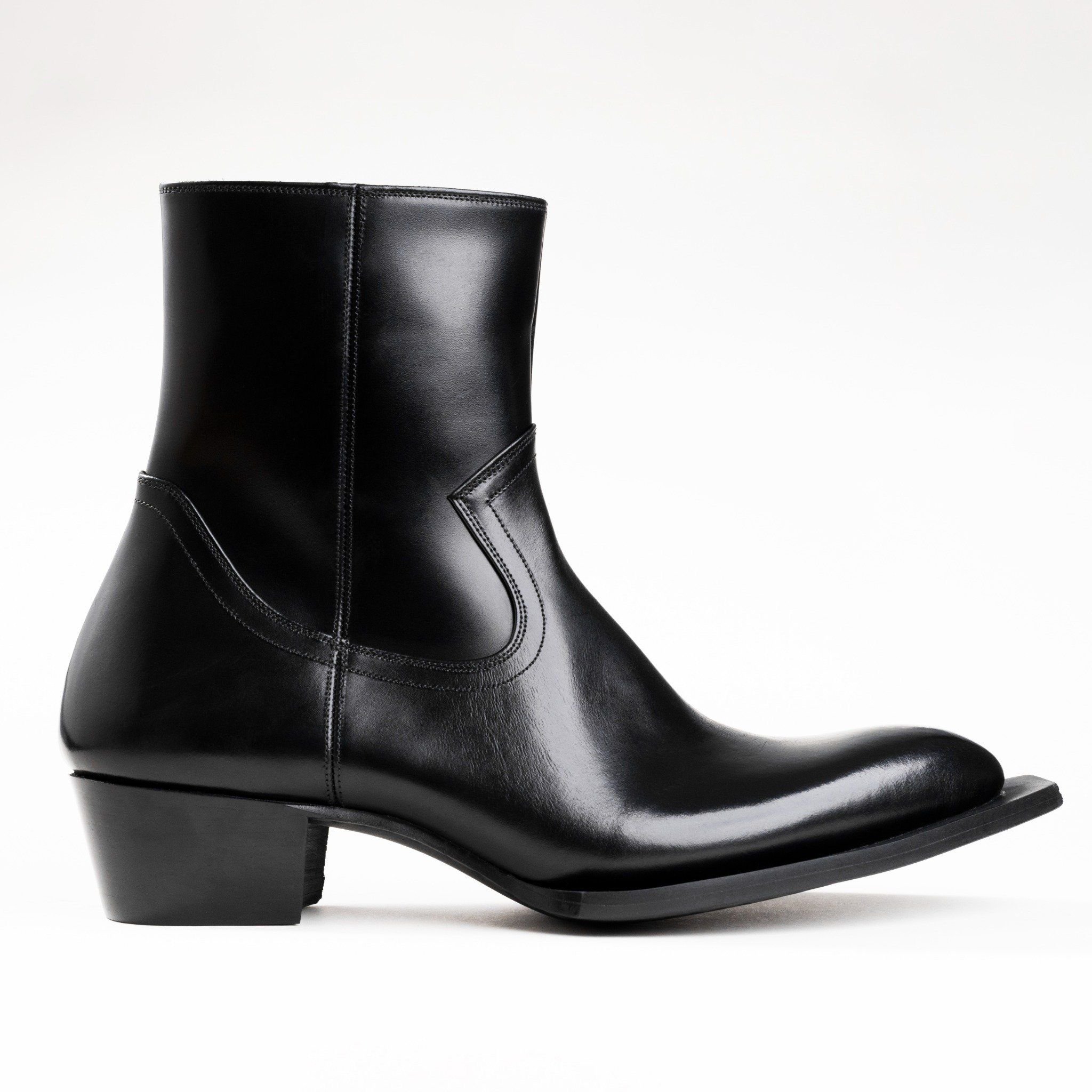 WHITE LABEL - THE BEATLES - GIÀY BOOT SANTIAGO MŨI NHỌN CÓ ZIP ĐẾ CAO SU - ĐẶT ĐÓNG