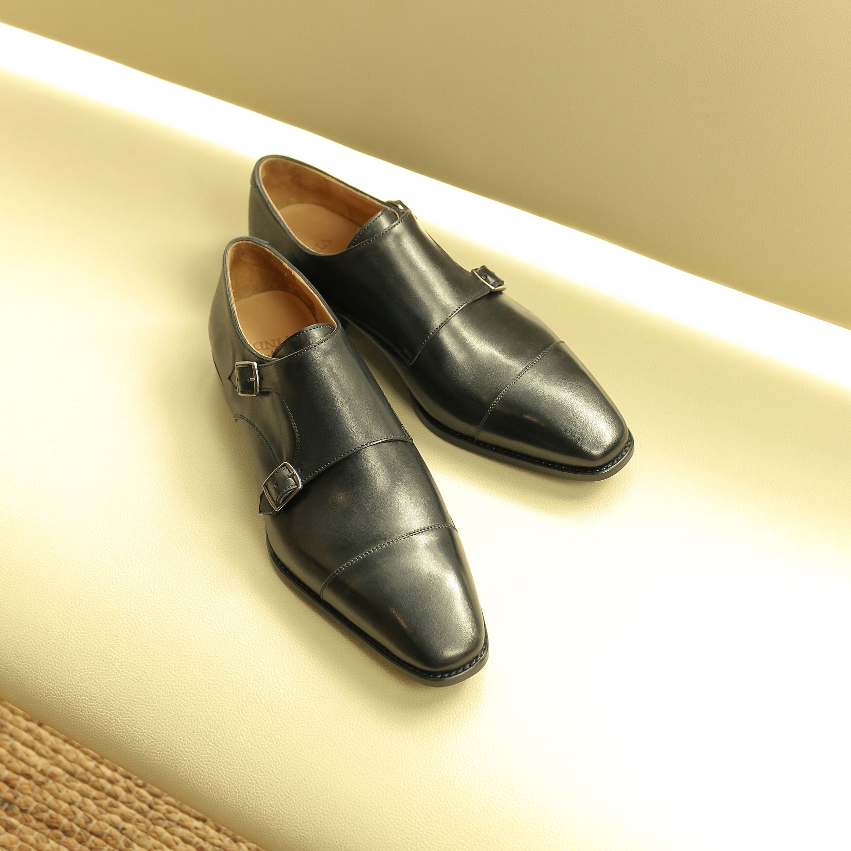 BEIGE LABEL- MONDAY - GIÀY CAPTOE MONK STRAP 2 KHÓA ĐẾ CAO SU - ĐẶT ĐÓNG