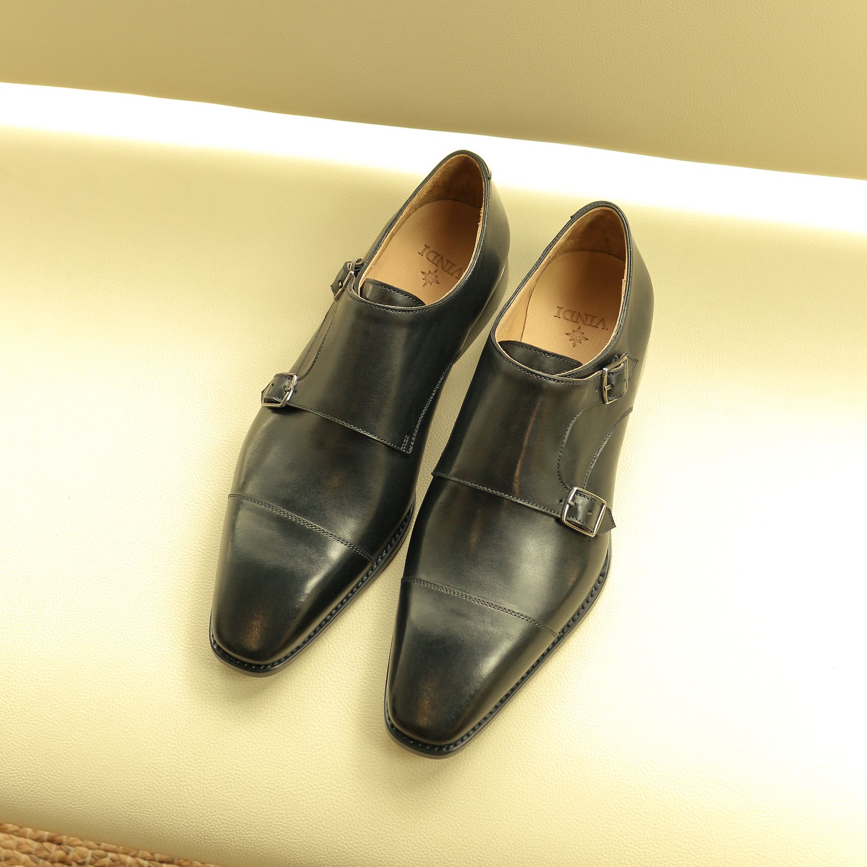 BEIGE LABEL- MONDAY - GIÀY CAPTOE MONK STRAP 2 KHÓA ĐẾ CAO SU - ĐẶT ĐÓNG 3 BEIGE LABEL- MONDAY - GIÀY CAPTOE MONK STRAP 2 KHÓA ĐẾ CAO SU - ĐẶT ĐÓNG