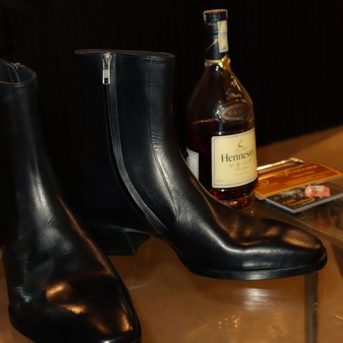 BLUE LABEL - ZIP21 - GIÀY BOOT CÓ ZIP CONG ĐẾ DA BÒ ITALY (Ý) CAO CẤP - ĐẶT ĐÓNG