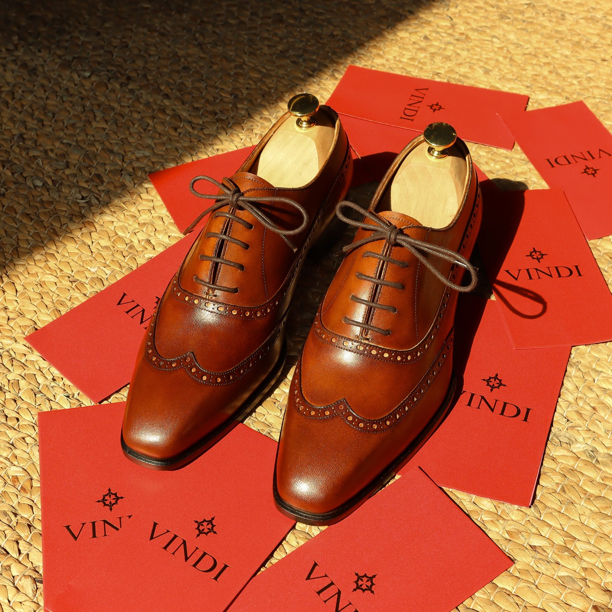 BEIGE LABEL - MAPLE - GIÀY BROGUE OXFORD BALMORAL WINGTIP ĐẾ CAO SU - ĐÁNH MÀU PATINA - ĐẶT ĐÓNG