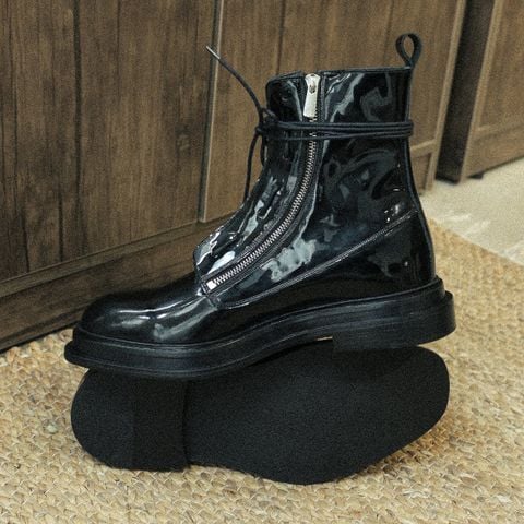 FW2024 - TWILIGHT - GIÀY COMBAT BOOT DA PATENT BÓNG - ĐẾ CAO SU GUM - ĐẶT ĐÓNG