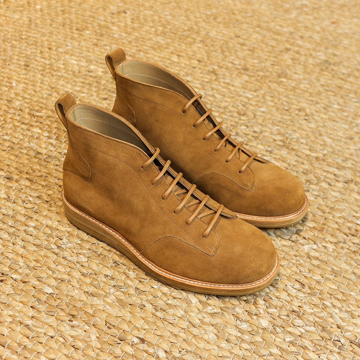 FW2024 - MONKEY - GIÀY MONKEY BOOT DA LỘN MÀU TOBACCO - ĐẾ CAO SU GUM - ĐẶT ĐÓNG