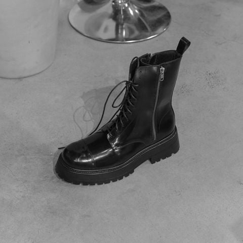 FW2024 - CB1310 - GIÀY COMBAT BOOT DA BOXCALF - ĐẾ CAO SU LOGO VINDI - ĐẶT ĐÓNG