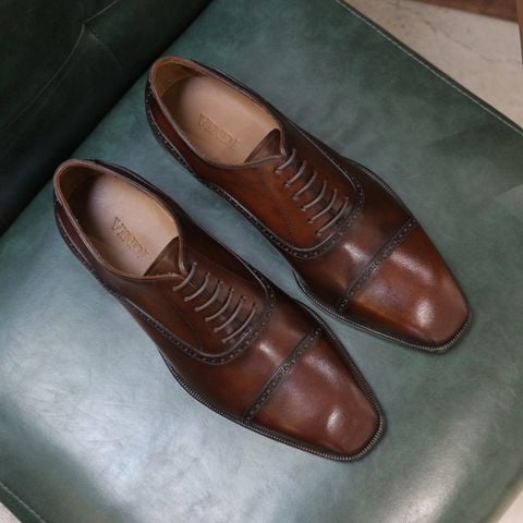 BEIGE LABEL - PHOENIX - GIÀY OXFORD HOẠ TIẾT ĐỤC LỖ BROGUE - ĐẾ CAO SU - BLAKE/MCKAY - ĐẶT ĐÓNG