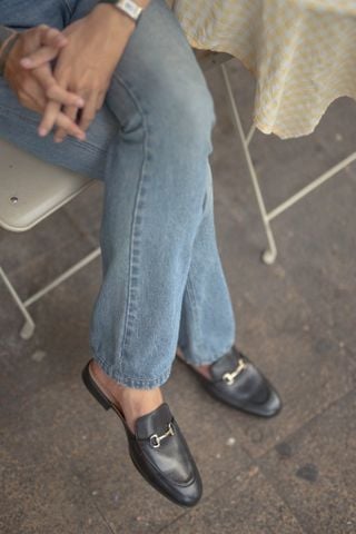 BEIGE LABEL - ML - MULES - GIÀY SỤC HORSEBIT MŨI TRÒN DỄ MANG - KHÓA VÀNG GOLD - ĐẶT ĐÓNG