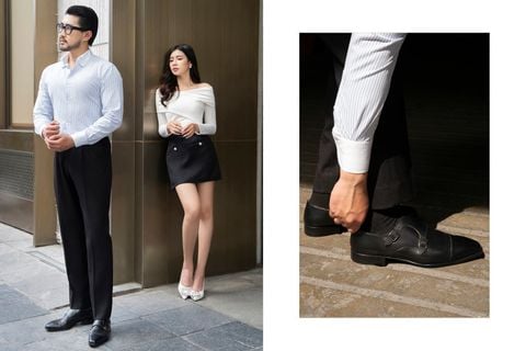 BEIGE LABEL- MONDAY - GIÀY CAPTOE MONK STRAP 2 KHÓA ĐẾ CAO SU - ĐẶT ĐÓNG